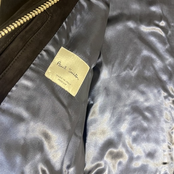 NWT Mens Paul Smith M Black Suede Leather Jacket - Picture 5 of 13